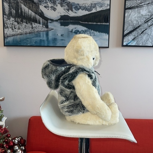 Vintage real fur rabbit fur teddy bear . Very hard to find in this size - Picture 5 of 12